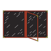 Menu Solutions RS140A Menu Cover Holds 5-1/2" X 8-1/2" Inserts Triple Panel Booklet With 4 Views