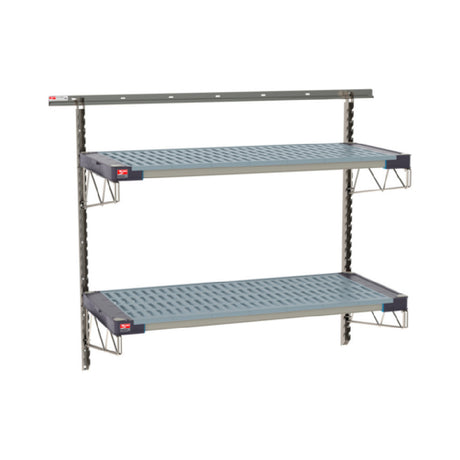 Metro SW-2148S4-45-2TIER - SmartWall Life Wall Shelving Kit, Two-shelf, Type 304 Stainless Steel Components: Wall Track