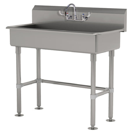 Advance Tabco FC-FM-1-ADA-F Service Sink Splash Mount Faucet Provision With Stainless Steel Legs And Flanged Feet