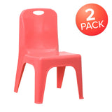 Flash Furniture 2-YU-YCX-011-RED-GG Whitney Stacking Chair 110 Lb. Weight Capacity