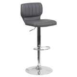 Flash Furniture CH-132330-GY-GG Swivel Barstool Adjustable Height Contemporary Style