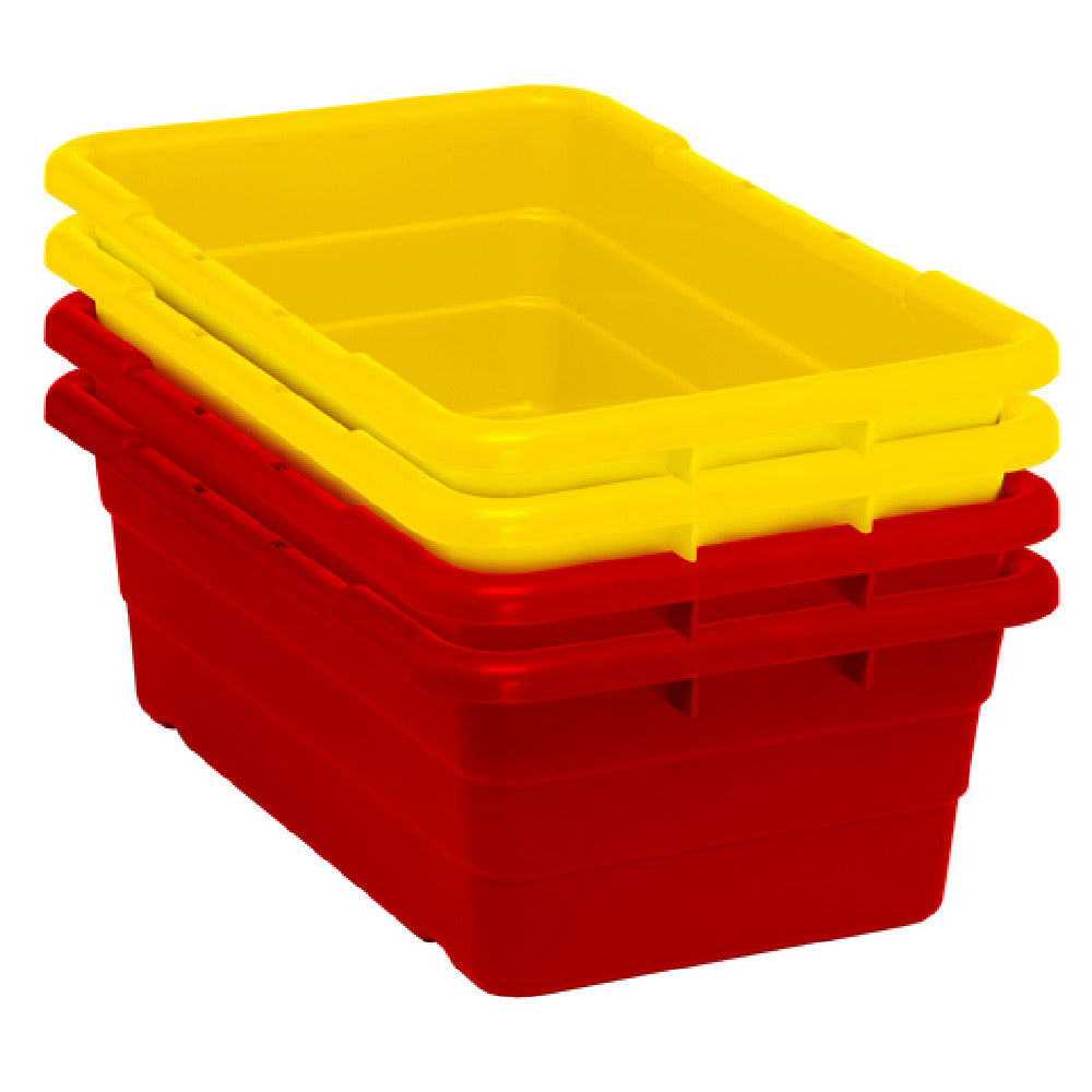 Quantum TUB2516-8CS_WHITE - Cross Stack Tub, 5.51 Gallon Capacity, 100 Lb. Weight Capacity