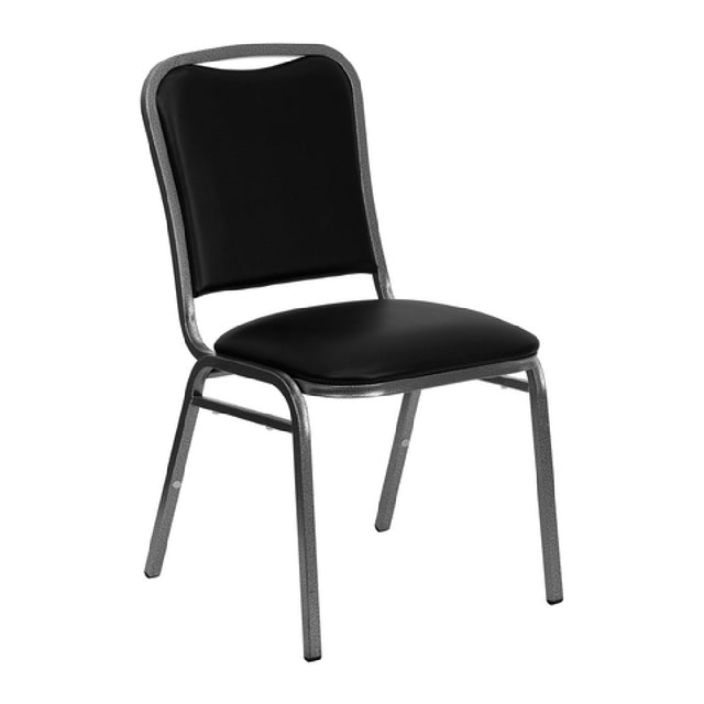 Flash Furniture NG-108-SV-BK-VYL-GG Hercules Series Stacking Banquet Chair 500 Lb. Weight Capacity