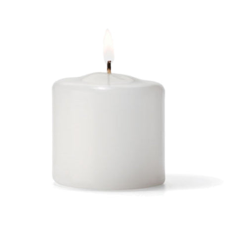 Hollowick P2.5W-36 Select Wax® Pillar Candle White 2-1/2"H X 2-1/2" Dia. (36 Each Per Case)