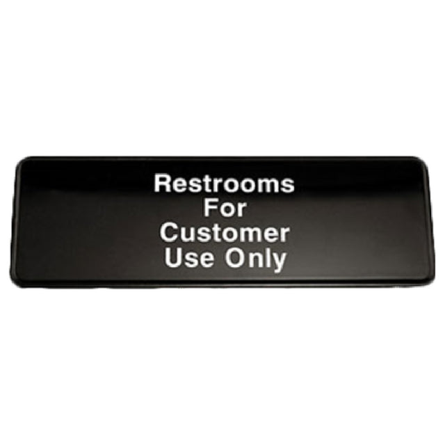 Royal Industries ROY 394525 Sign 3" X 9" Restrooms For Customers"