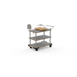 Steelite MGCRNX20GSXX Mogogo Buffet Solutions Roll'n Cheese Plate & Wine Cart 41-1/2" X 21" X 40-1/2"H