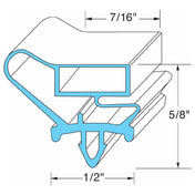Beverage Air 703-738C Gasket 25inx53 1/2in Be Snap In Magnetic