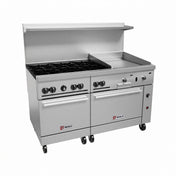 Wolf C60RS-24GT6B_NAT 60 Inch Gas Restaurant Range 