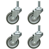 Quantum CTH-MOB Crusader Thin Container Mobile Kit 250 Lb. Load Capacity Set Of 4 Swivel 3" X 1" Thermoplastic Rubber Casters And 2 Connectors