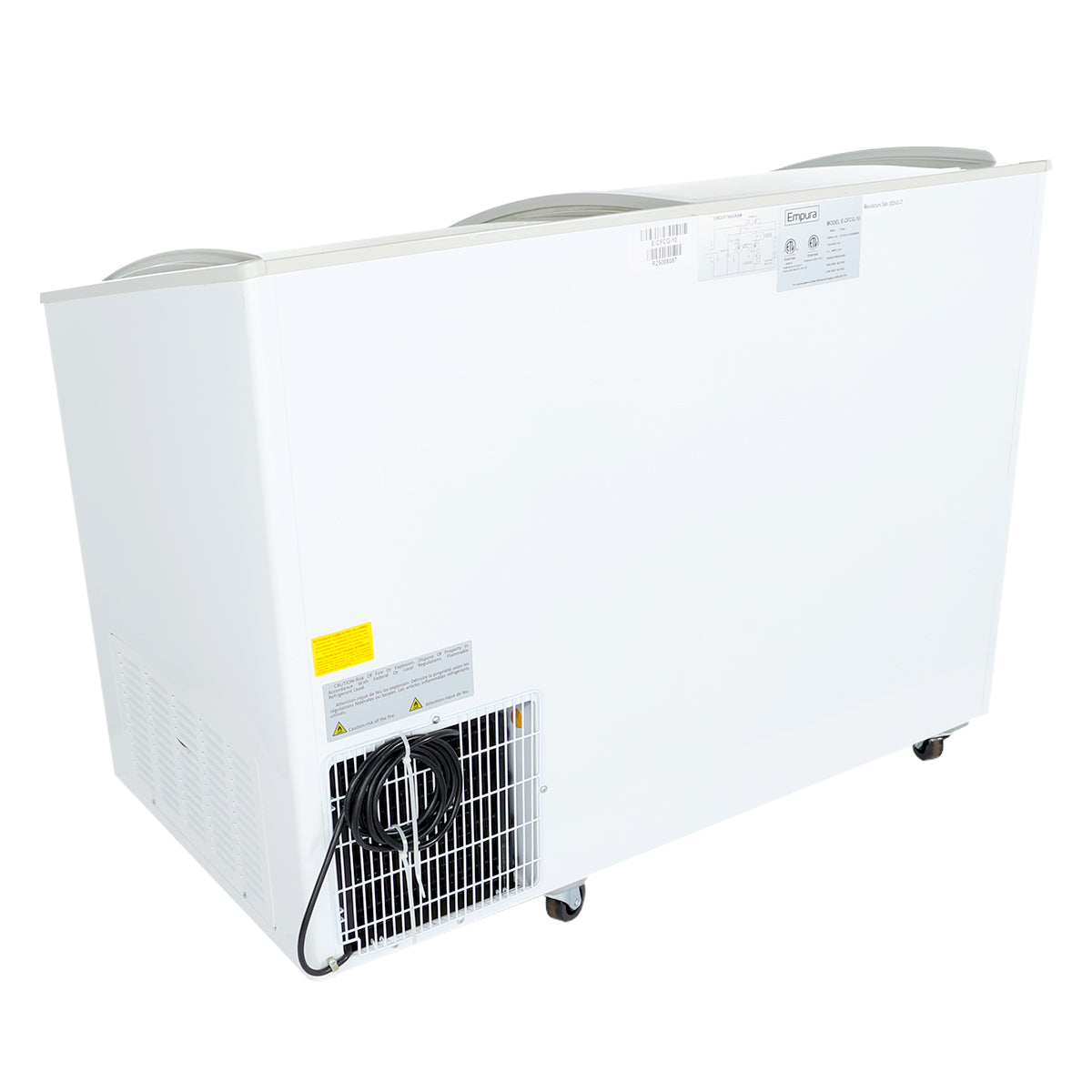 Empura Refrigeration E-CFCG-10 Oblique Curved Lid Chest Freezer 47.05"W X 25.75"D X 36.89"H