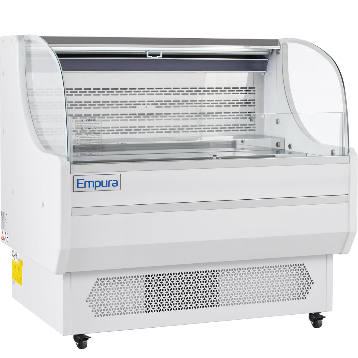 Empura Refrigeration E-HACMR-47W Horizontal Air Curtain Merchandiser 47.2"W X 33.3"D X 46"H 10.3 Cu. Ft. Capacity