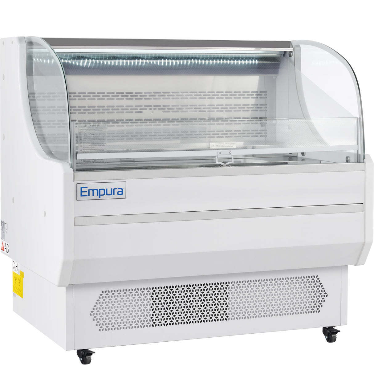 Empura Refrigeration E-HACMR-47W Horizontal Air Curtain Merchandiser 47.2"W X 33.3"D X 46"H 10.3 Cu. Ft. Capacity