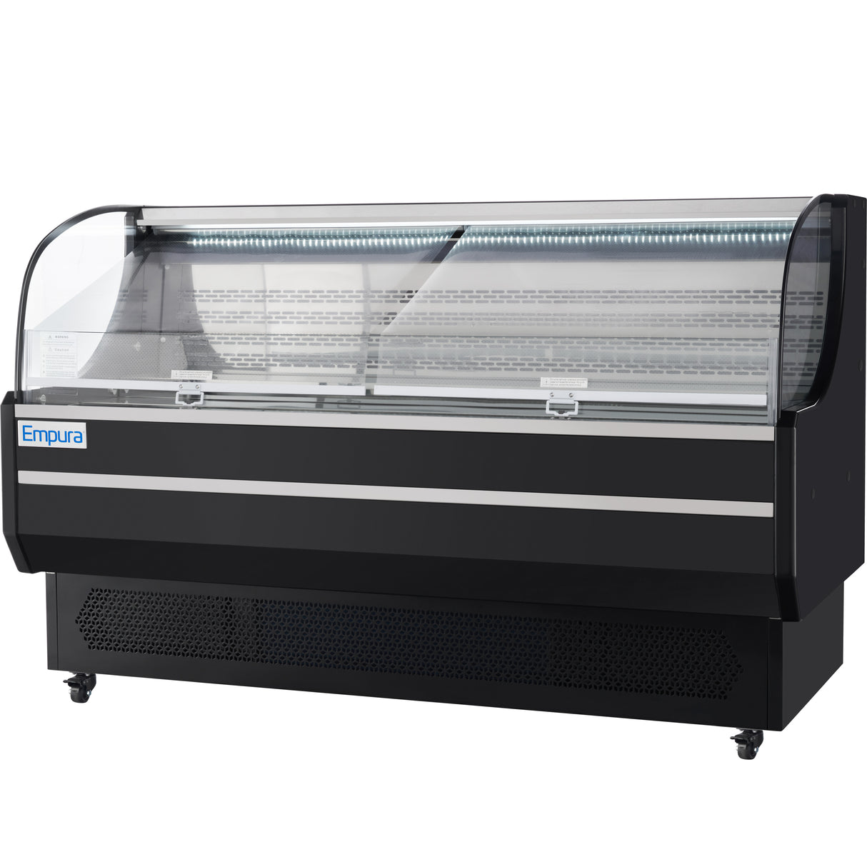 Empura Refrigeration E-HACMR-71B Horizontal Air Curtain Merchandiser 70.8"W X 33.3"D X 46"H 15.9 Cu. Ft. Capacity