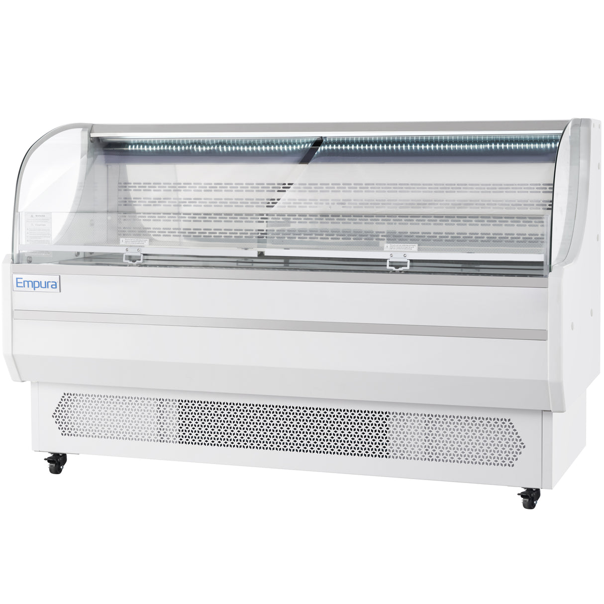 Empura Refrigeration E-HACMR-71W Horizontal Air Curtain Merchandiser 70.8"W X 33.3"D X 46"H 15.9 Cu. Ft. Capacity