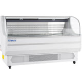 Empura Refrigeration E-HACMR-71W Horizontal Air Curtain Merchandiser 70.8"W X 33.3"D X 46"H 15.9 Cu. Ft. Capacity