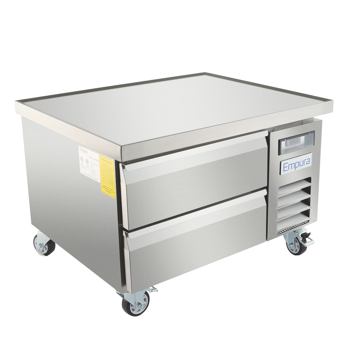 Empura Refrigeration E-KCBRC36 Refrigerated Equipment Stand 37.9"W X 31.9"D X 26.8"H 5.1 Cu. Ft. Capacity