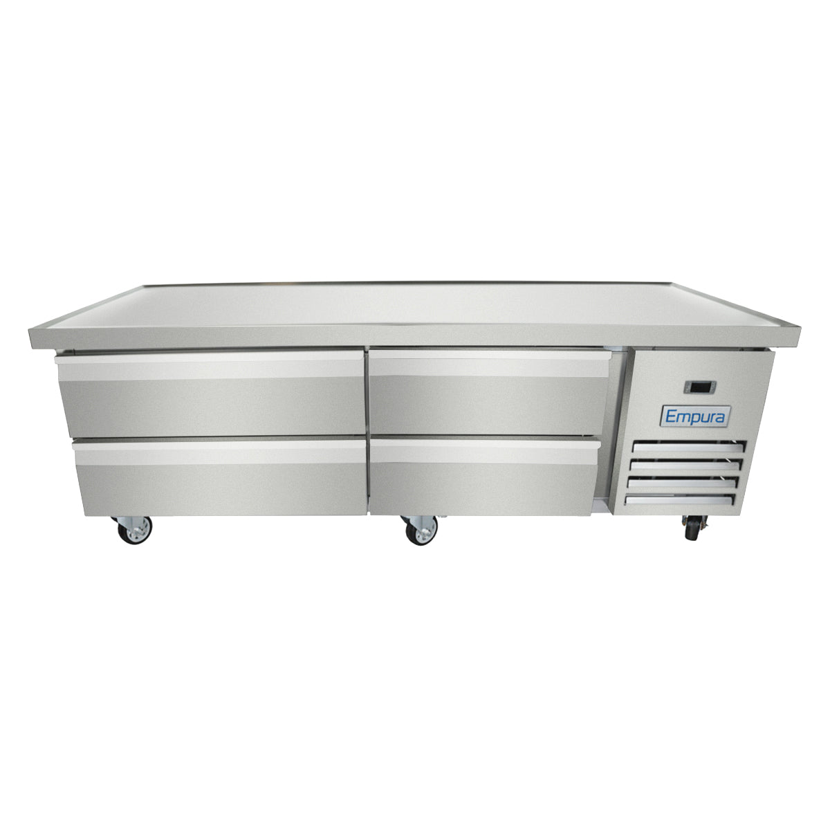 Empura Refrigeration E-KCBRC72 Refrigerated Equipment Stand 74"W X 31.9"D X 26.8"H 11.4 Cu. Ft. Capacity