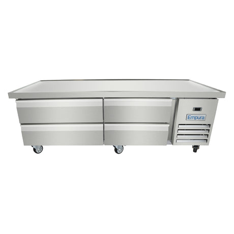 Empura Refrigeration E-KCBRC72 Refrigerated Equipment Stand 74"W X 31.9"D X 26.8"H 11.4 Cu. Ft. Capacity