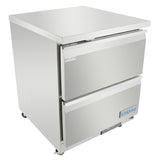 Empura Refrigeration E-KUC27-D2 Undercounter Reach-In Refrigerator 27.8"W X 29.9"D X 35.5"H