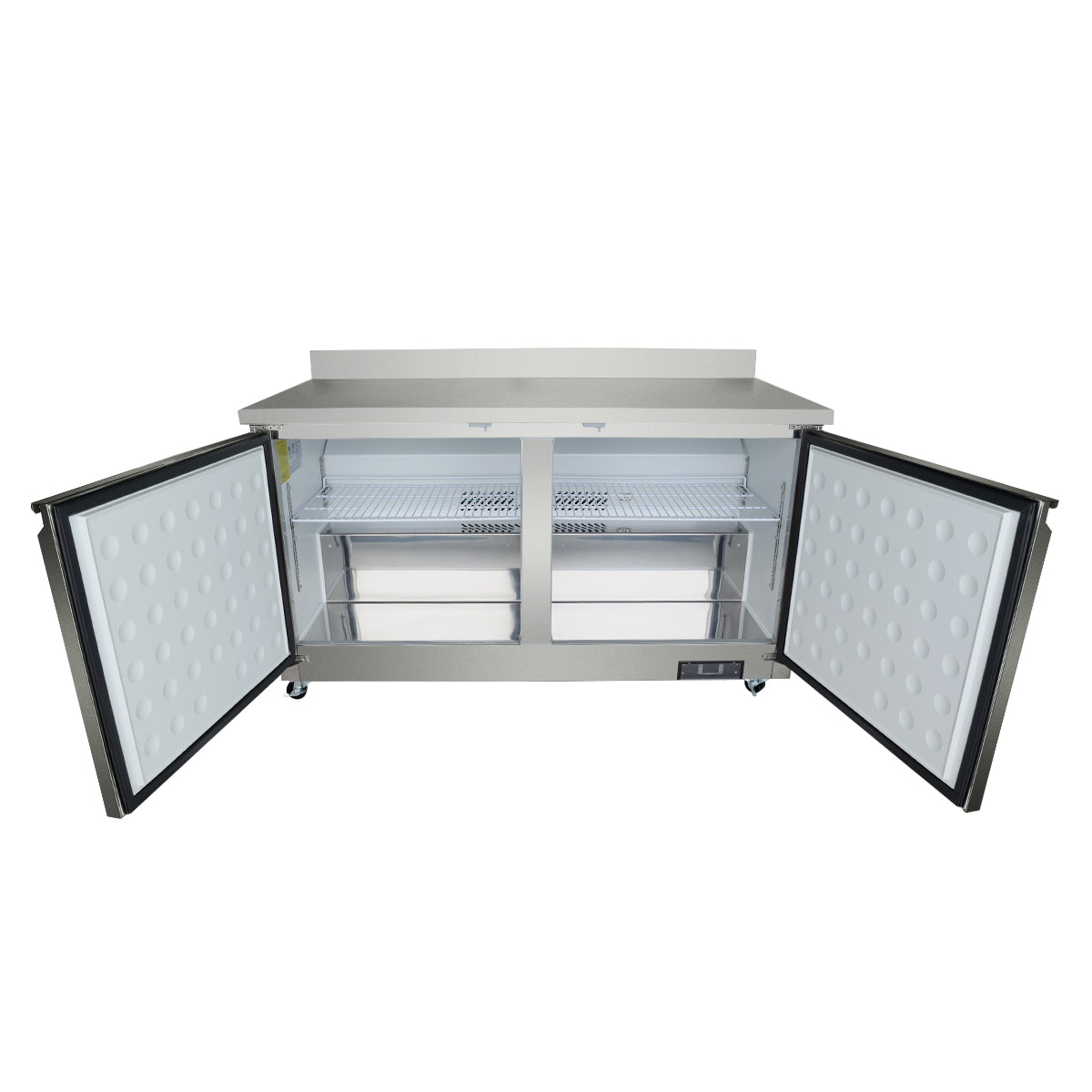 Empura Refrigeration E-KUC60W Undercounter Reach-In Refrigerator Work Top 2 Swing Solid Doors