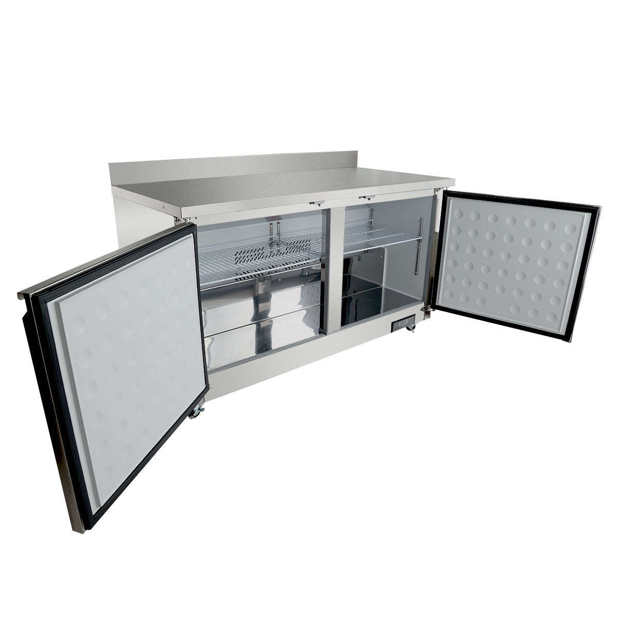 Empura Refrigeration E-KUC60W Undercounter Reach-In Refrigerator Work Top 2 Swing Solid Doors
