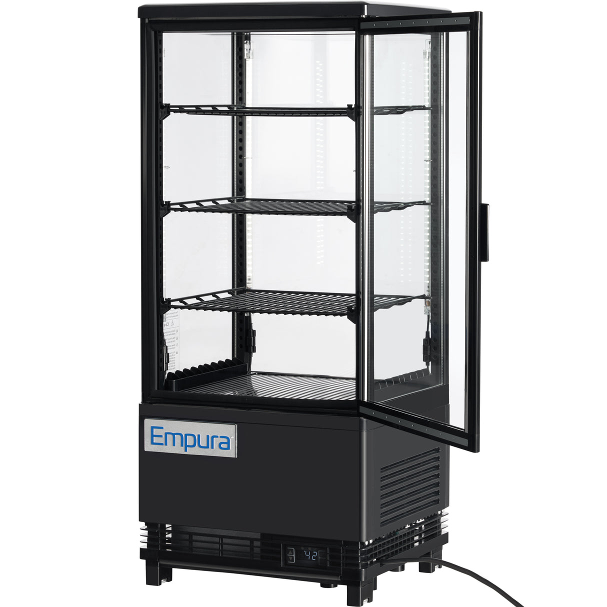 Empura Refrigeration E-RDC-17B-1D Vertical Refrigerated Display Case Countertop 16.7"W × 15"D × 44.4"H