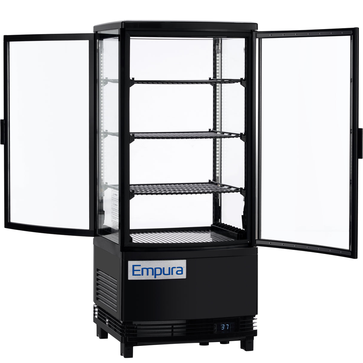Empura Refrigeration E-RDC-17B-2D Vertical Refrigerated Display Case Countertop 16.9"W × 16.7"D × 38.9"H