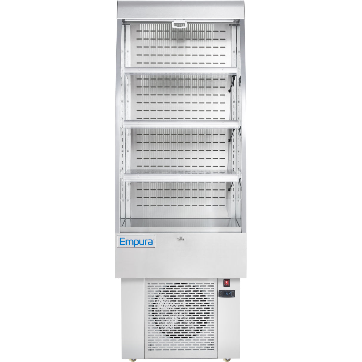 Empura Refrigeration E-VOAR-24-S Vertical Curved Glass Merchandiser 24"W X 29.7"D X 67"H 8.8 Cu. Ft. Capacity
