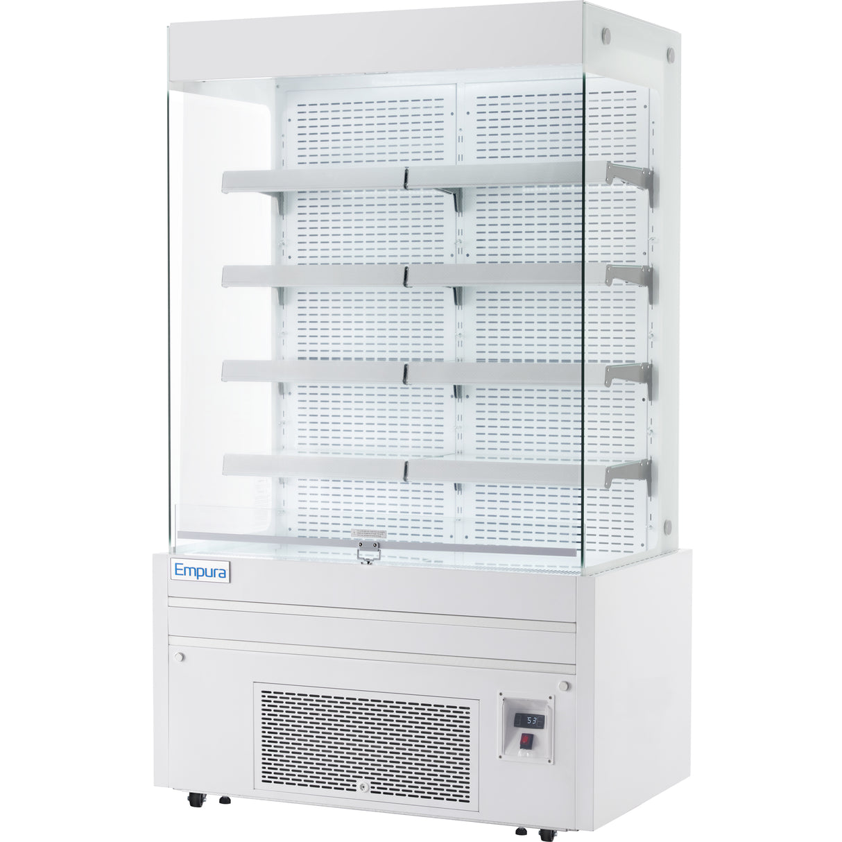 Empura Refrigeration E-VOAR-48W Vertical Open Air Merchandiser 48.4"W X 28.4"D X 79.9"H 26.8 Cu. Ft. Capacity