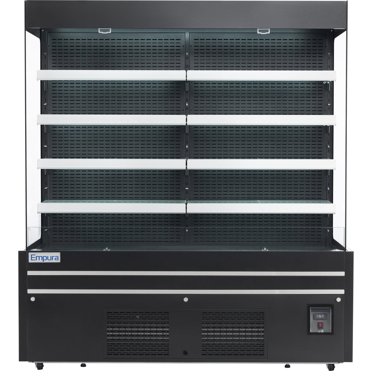 Empura Refrigeration E-VOAR-72B Vertical Open Air Merchandiser 72"W X 28.4"D X 79.9"H 40.9 Cu. Ft. Capacity