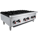 Empura Equipment EHP-6 Standard Duty Gas Hot Plate 35.6"W X 28.5"D X 13.7"H With 12" X 12" Cast Iron Top Grates