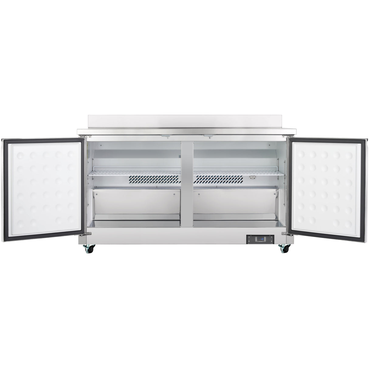 Empura Refrigeration E-KUC60W Undercounter Reach-In Refrigerator Work Top 2 Swing Solid Doors