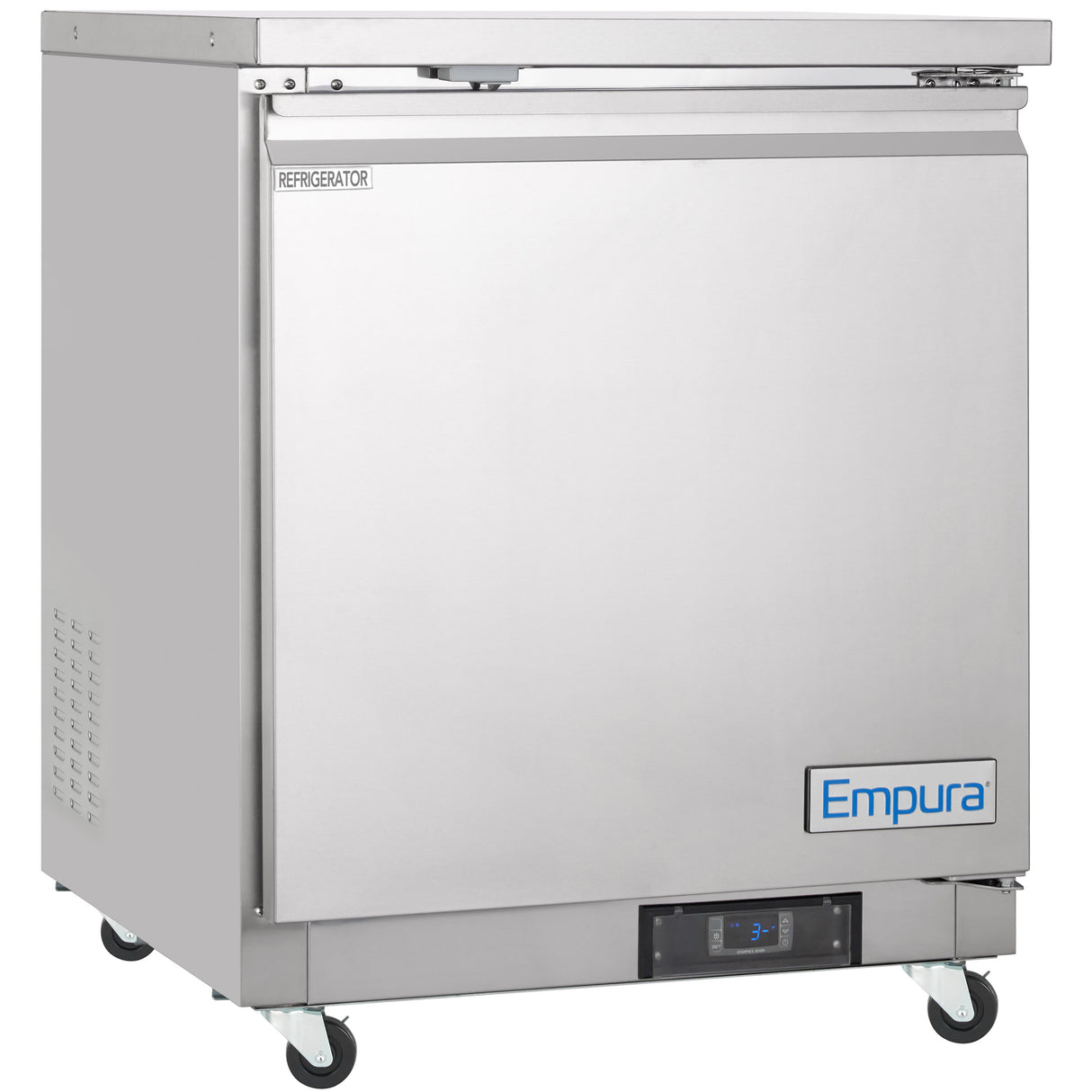 Empura Refrigeration E-KUC27 Undercounter Reach-In Refrigerator 27.8"W X 29.9"D X 35.5"H 5.4 Cu. Ft. Capacity