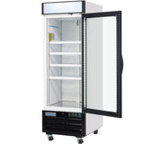 Empura 27" White Swing Glass Door Merchandiser Freezer with ClearKeeper™ Glass, 19.2 Cu. Ft., LED Lighting, 4 Adjustable Shelves