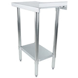 Empura Stainless FT1524E Filler Table 15"W X 24"D X 34.75"H 18 Gauge 430 Stainless Steel