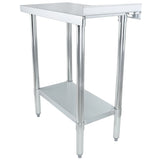 Empura Stainless FT1530E Filler Table 15"W X 30"D X 34.75"H 18 Gauge 430 Stainless Steel