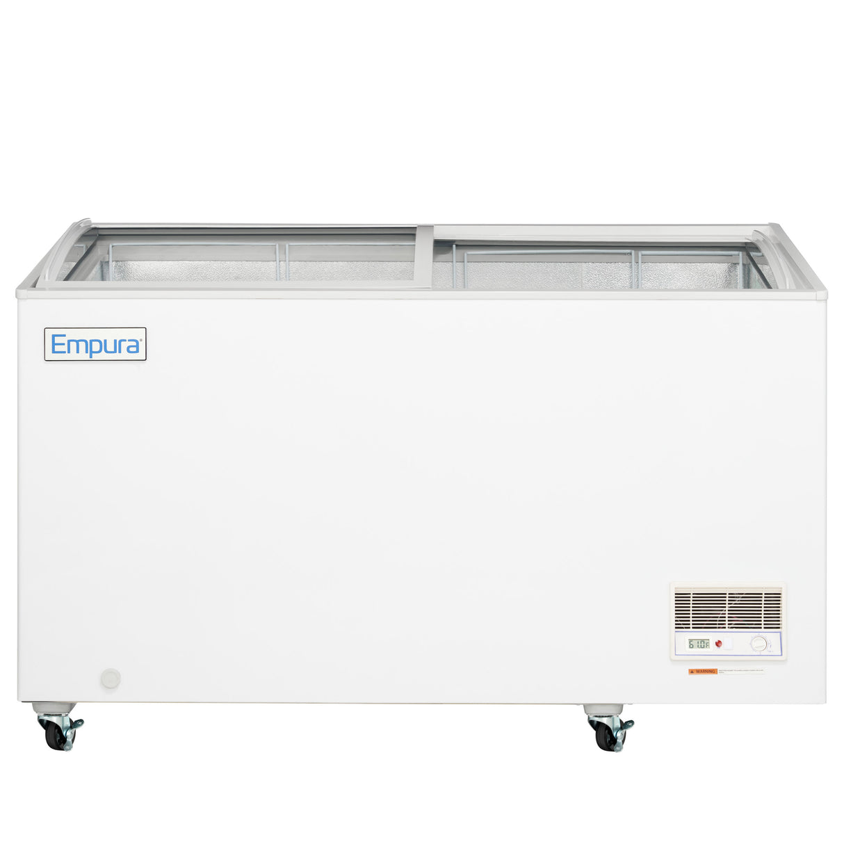 Empura Refrigeration E-CFCG-12 Oblique Curved Lid Chest Freezer 54.92"W X 25.75"D X 36.89"H
