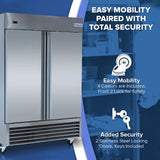 Empura Refrigeration E-KB54F Reach-In Freezer 53.9"W X 32.7"D X 82.3"H 41.6 Cu. Ft. Capacity