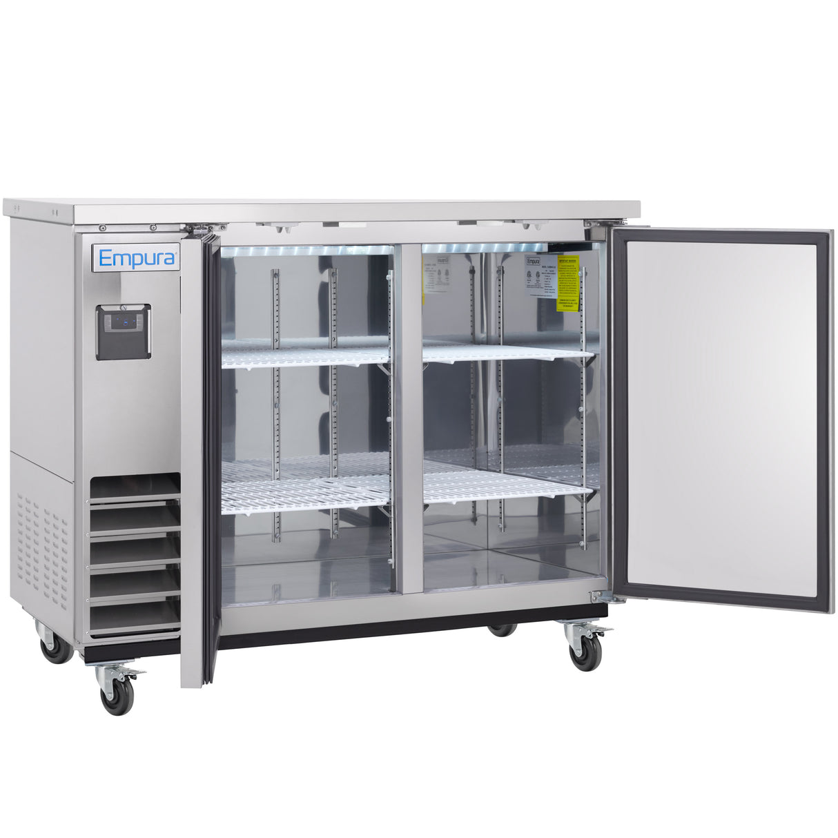 Empura Refrigeration E-KBB48-2-24-S Back Bar Cooler 2 Swing Solid Doors 49"W X 24 7/16"D X 41 3/4"H