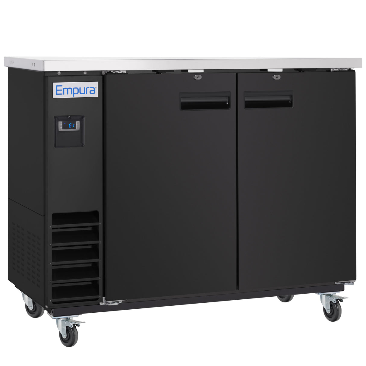 Empura Refrigeration E-KBB48-2-24 Back Bar Cooler 2 Swing Solid Doors 49"W X 24 7/16"D X 41 3/4"H