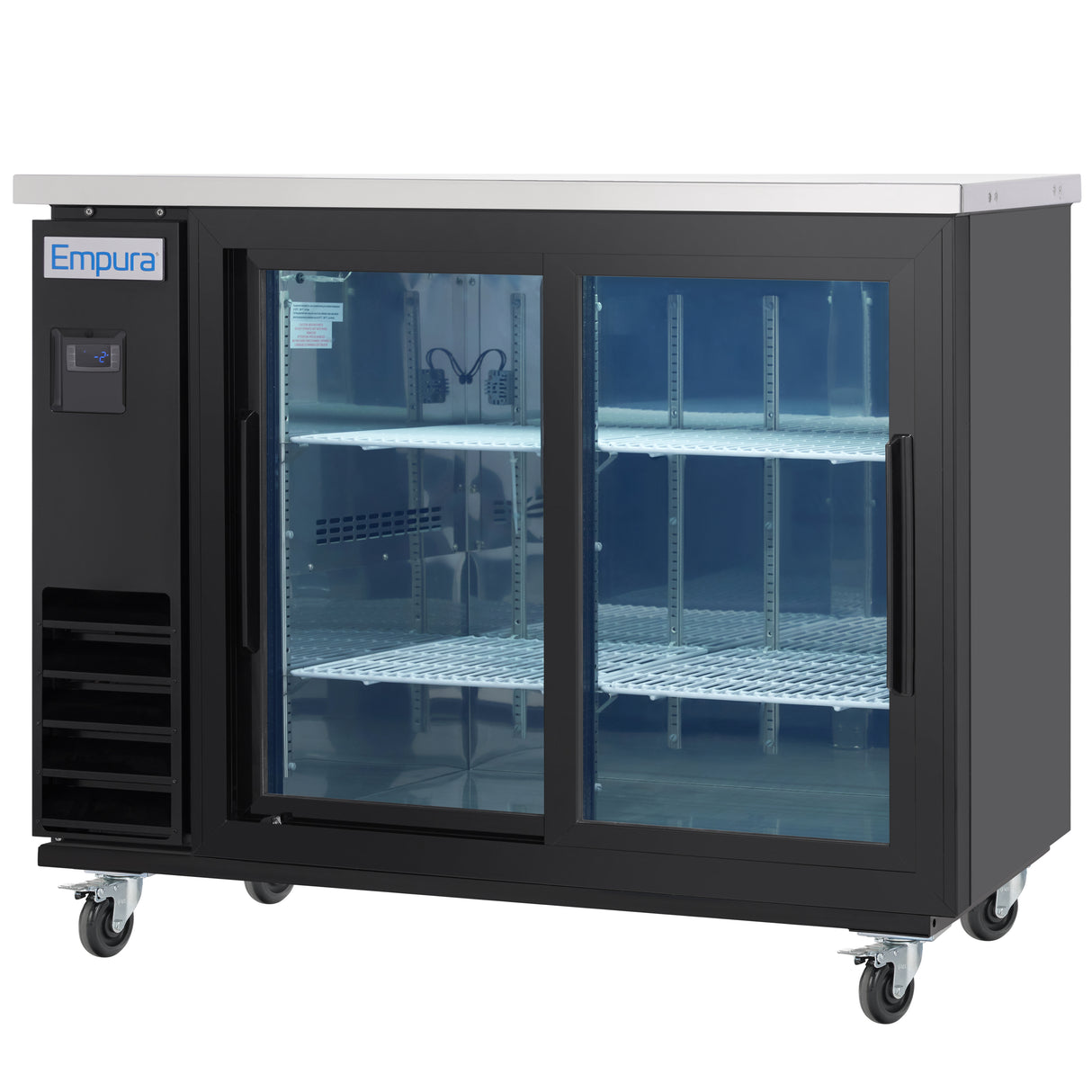 Empura Refrigeration E-KBB48-2G-24SD Back Bar Cooler 49.1"W X 24.4"D X 41.7"H 12.5 Cu. Ft. Capacity