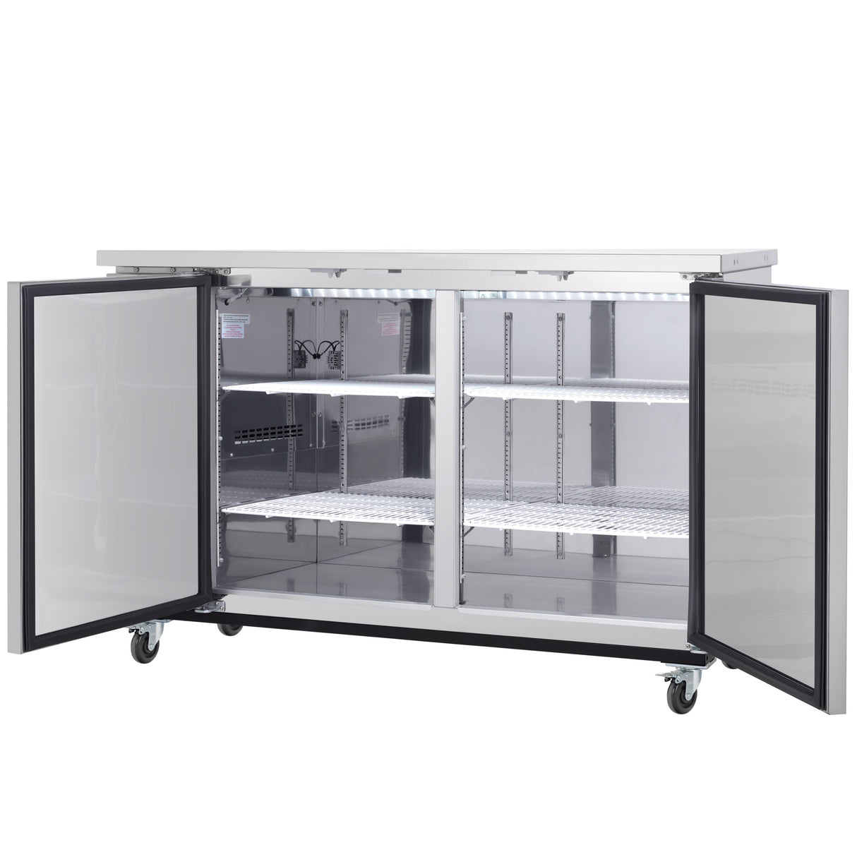 Empura Refrigeration E-KBB60-2-24-S Back Bar Cooler 2 Swing Solid Doors 61"W X 24 7/16"D X 41 3/4"H