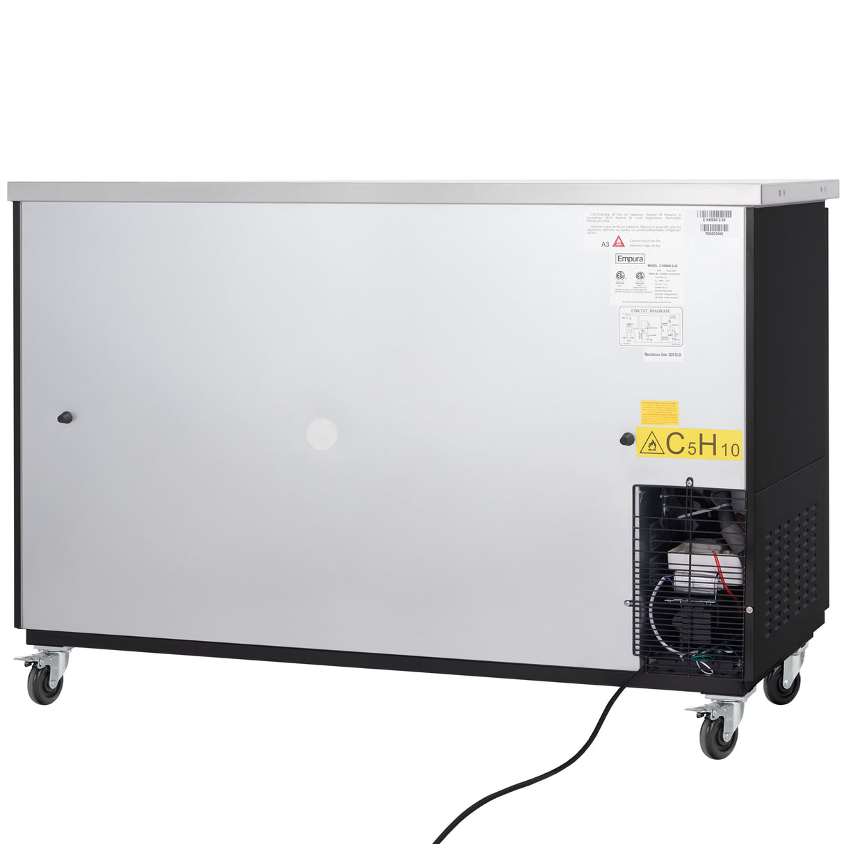 Empura Refrigeration E-KBB60-2-24 Back Bar Cooler 2 Swing Solid Doors 61"W X 24 7/16"D X 41 3/4"H