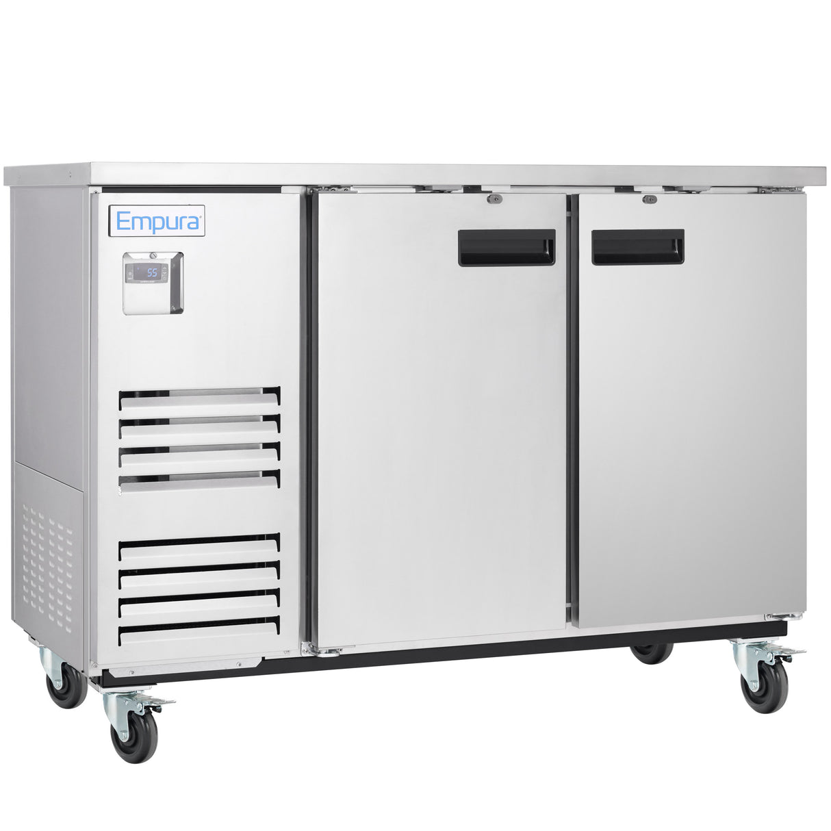 Empura Refrigeration E-KBB60-2-27-S Back Bar Cooler 2 Swing Solid Doors 58 3/4"W X 27 5/8"D X 42 1/2"H