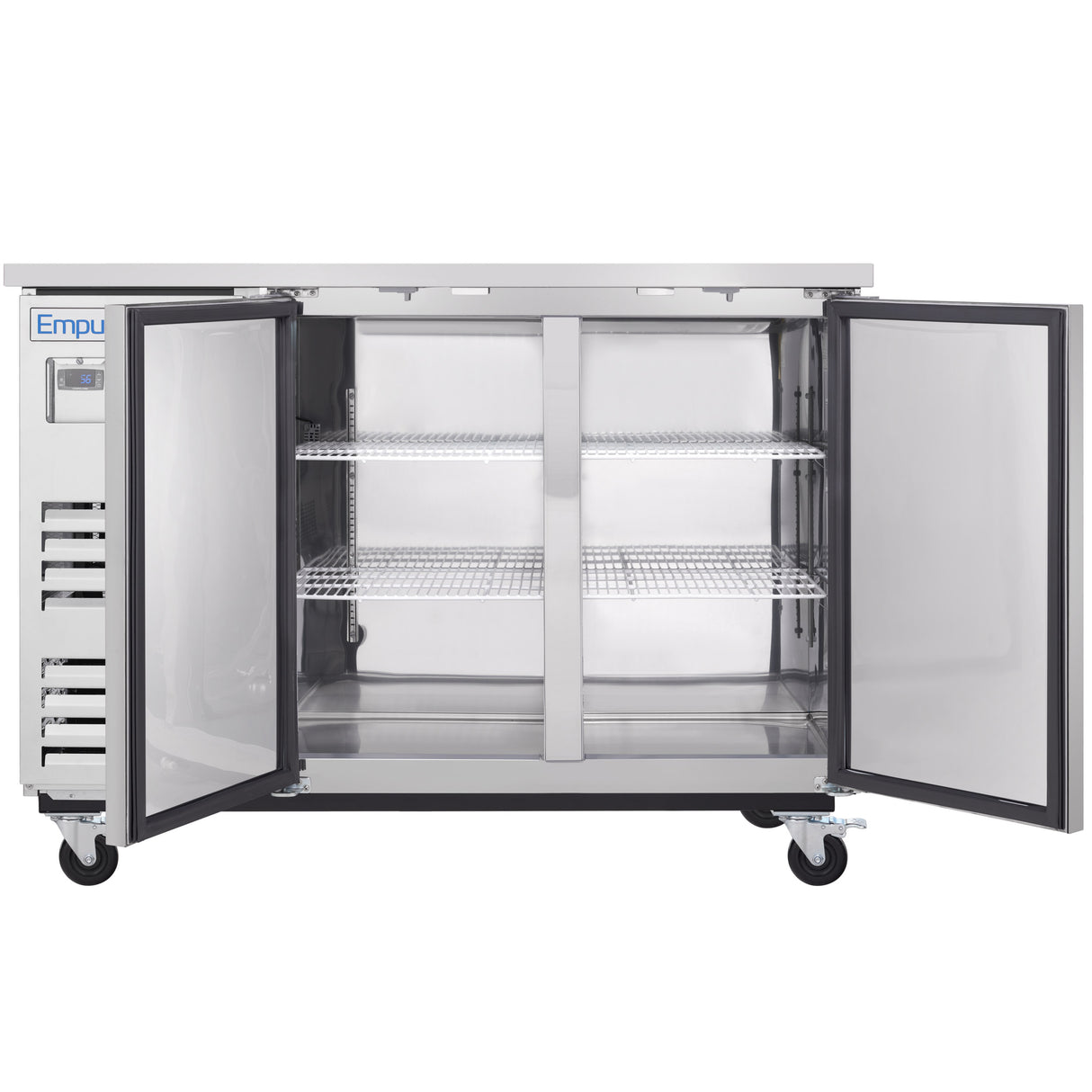 Empura Refrigeration E-KBB60-2-27-S Back Bar Cooler 2 Swing Solid Doors 58 3/4"W X 27 5/8"D X 42 1/2"H