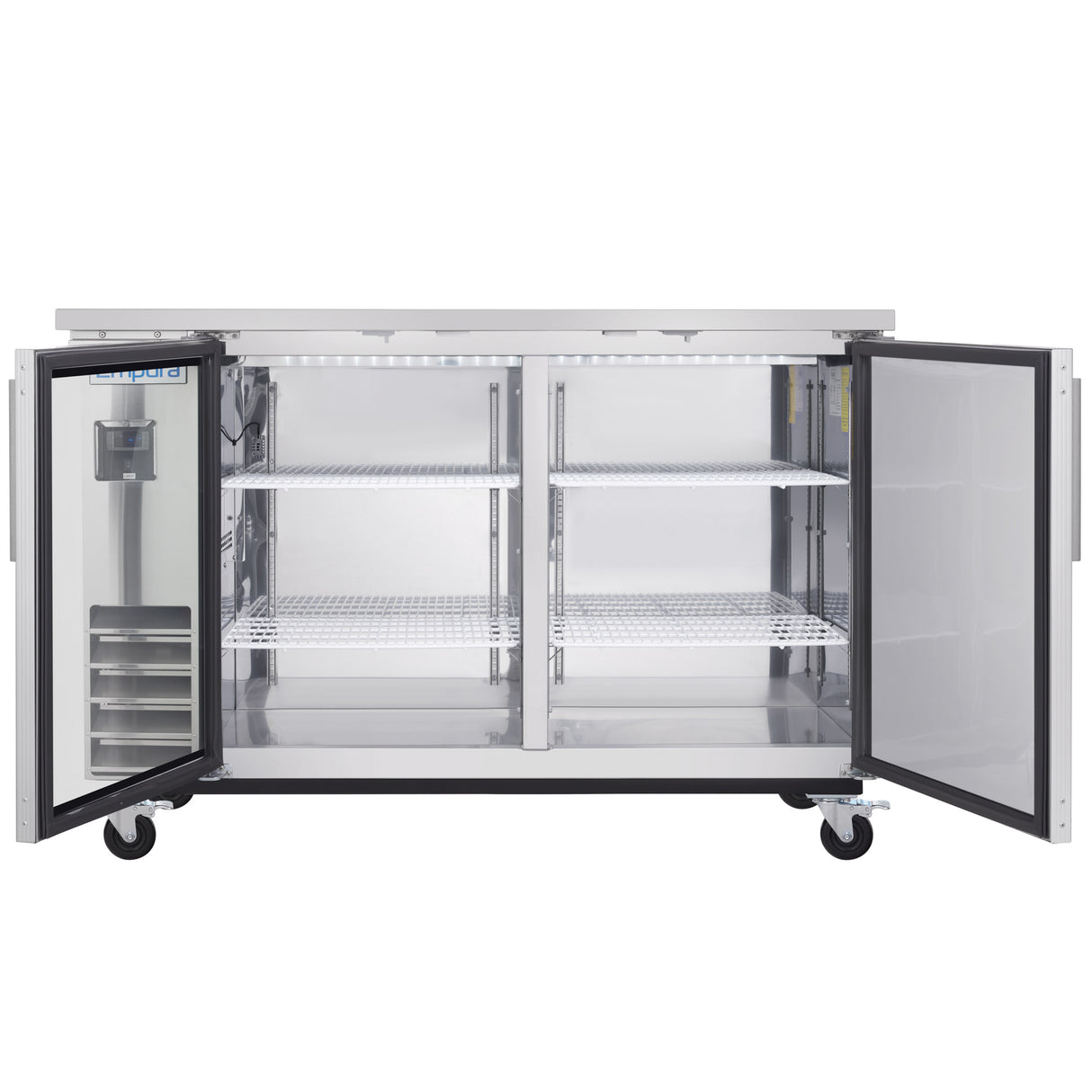 Empura Refrigeration E-KBB60-2G-24-S Back Bar Cooler 61.1"W X 24.4"D X 41.7"H 16.6 Cu. Ft. Capacity