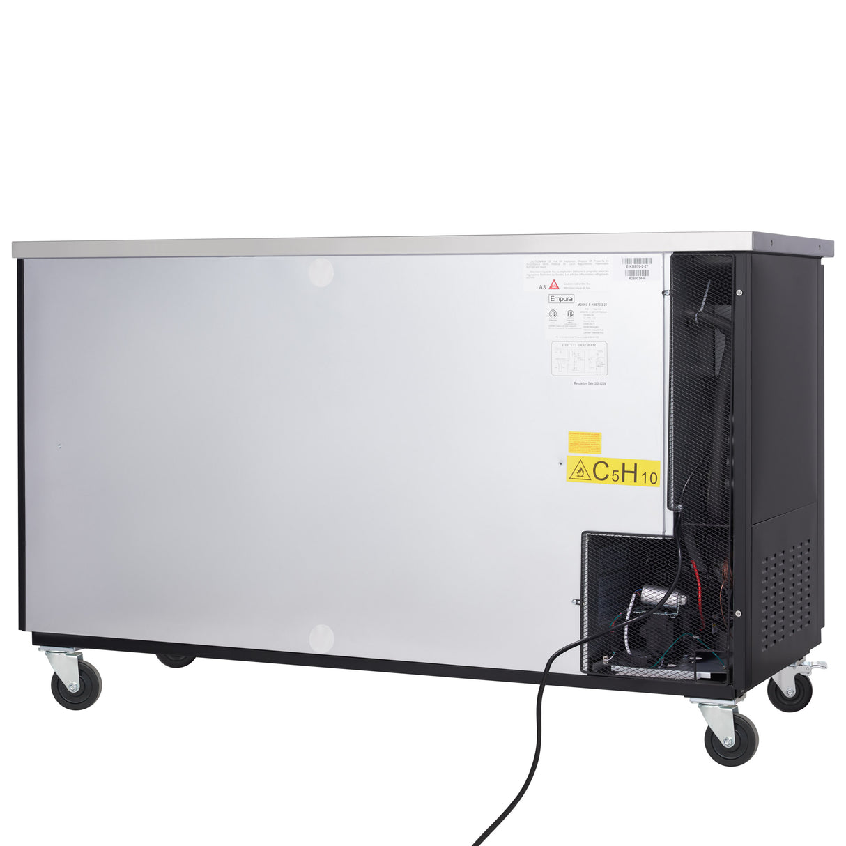 Empura Refrigeration E-KBB70-2-27 Back Bar Cooler 2 Swing Solid Doors 69"W X 27 5/8"D X 42 1/2"H