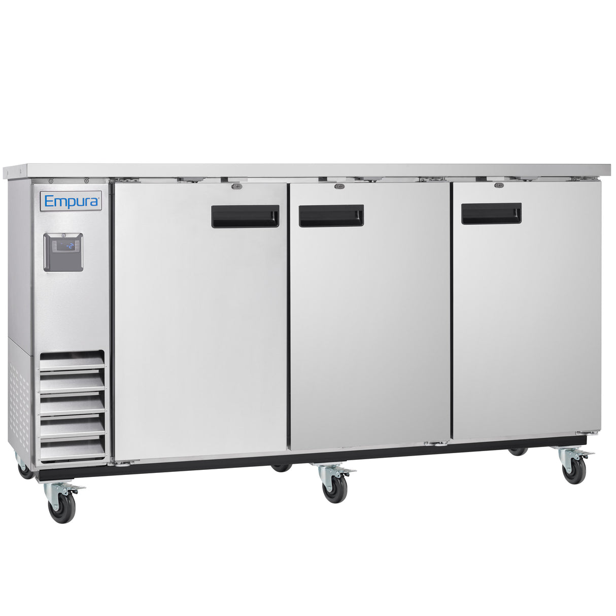 Empura Refrigeration E-KBB70-3-24-S Back Bar Cooler 3 Swing Solid Doors 73"W X 24 7/16"D X 41 3/4"H