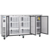 Empura Refrigeration E-KBB70-3-24-S Back Bar Cooler 3 Swing Solid Doors 73"W X 24 7/16"D X 41 3/4"H