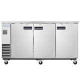 Empura Refrigeration E-KBB70-3-24-S Back Bar Cooler 3 Swing Solid Doors 73"W X 24 7/16"D X 41 3/4"H